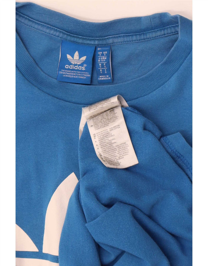Мужская футболка Adidas с рисунком, маленький синий хлопок