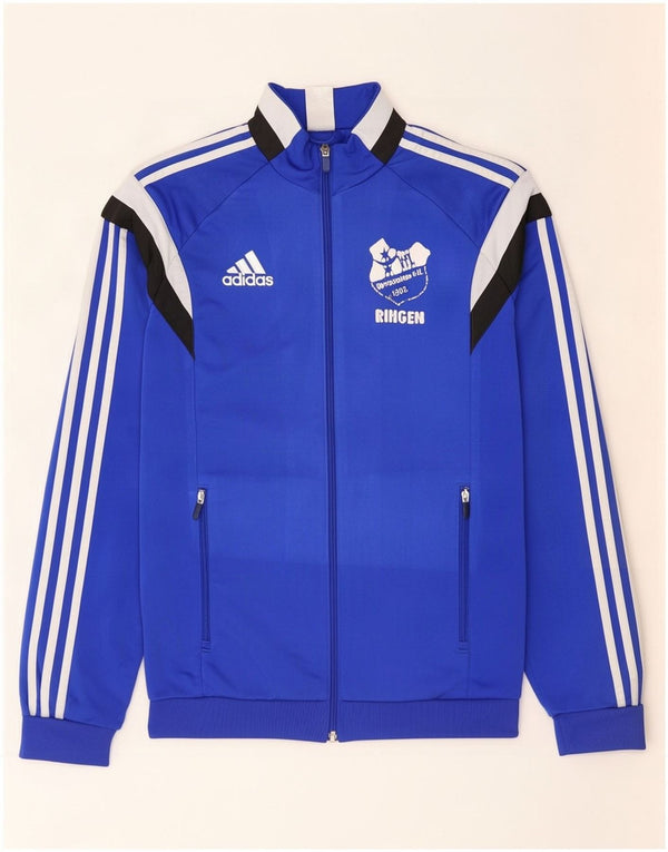 Мужской спортивный костюм Adidas с графическим рисунком, верхняя куртка, средний синий, полиэстер с цветными блоками