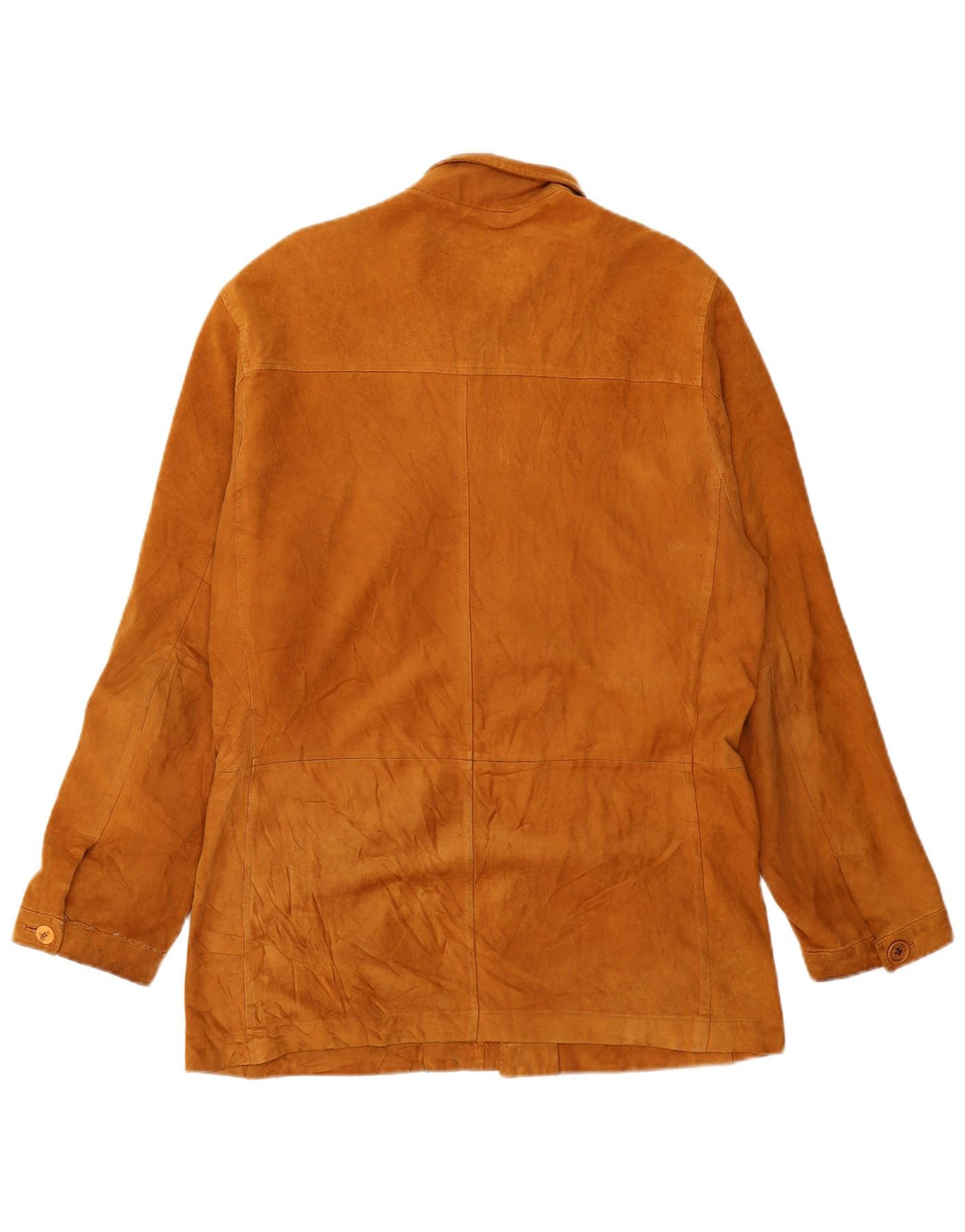 Мужская замшевая куртка VINTAGE IT 50, большая, бежевая кожаная