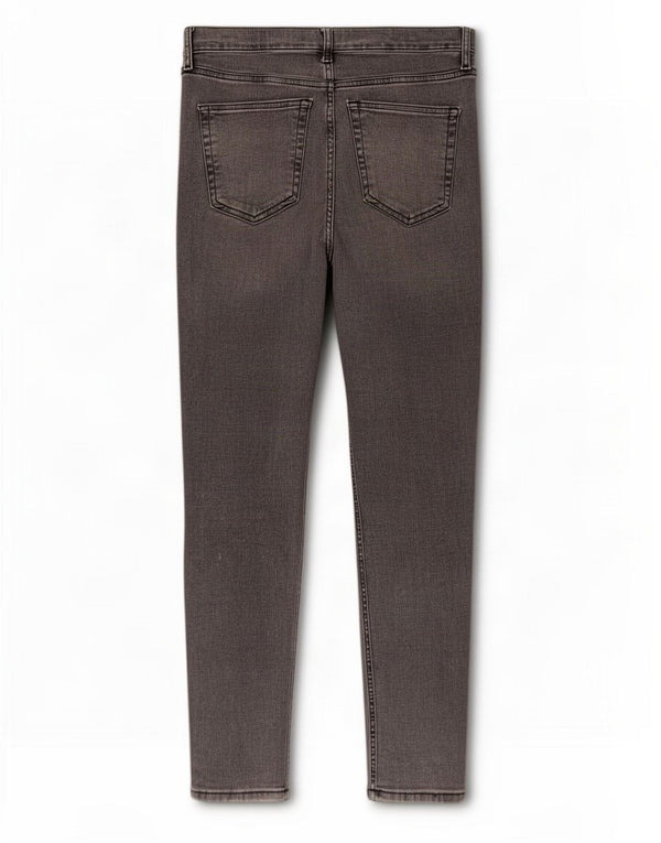 Женские укороченные джинсы Topshop Jamie W30 L25, серый хлопок