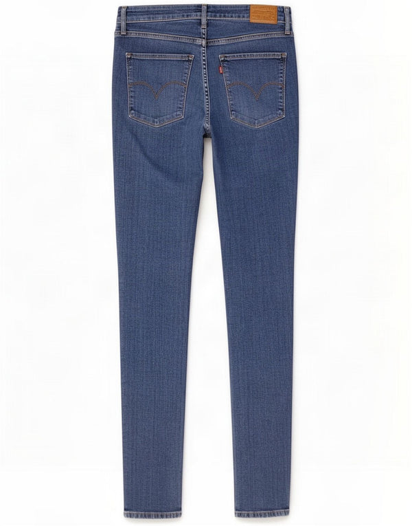 Женские джинсы скинни Levi's 721 с высокой посадкой W30 L30, синий хлопок