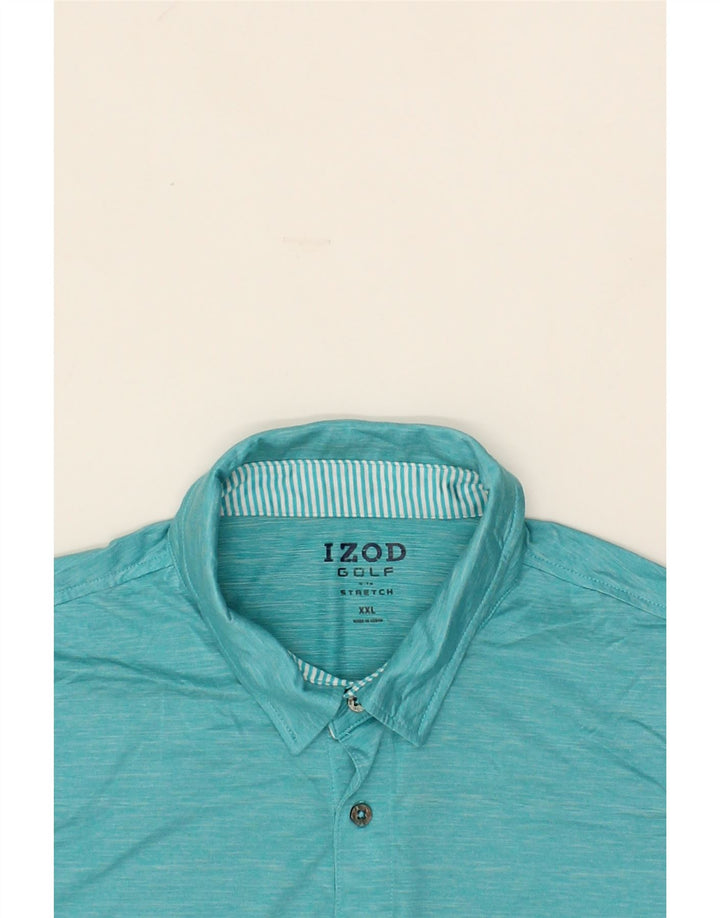 IZOD Mens Golf Polo Shirt 2XL Blue Vintage Izod and Second-Hand Izod from Messina Hembry 