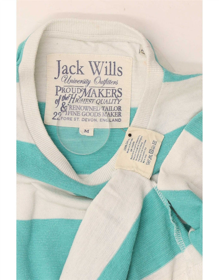 Мужская футболка Jack Wills из хлопка в зеленую полоску среднего размера