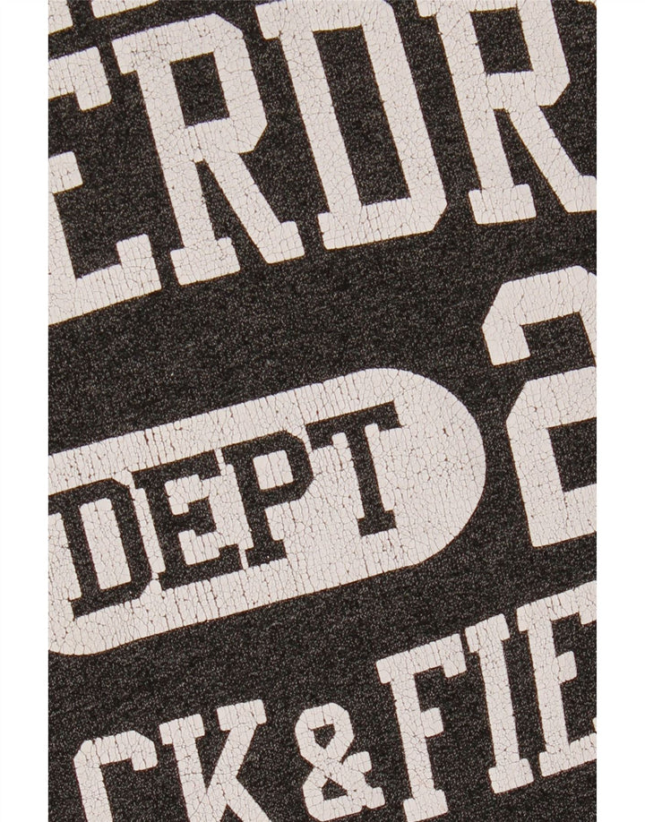 SUPERDRY Мужской легкоатлетический джемпер с капюшоном и графическим рисунком, большой серый с цветными блоками