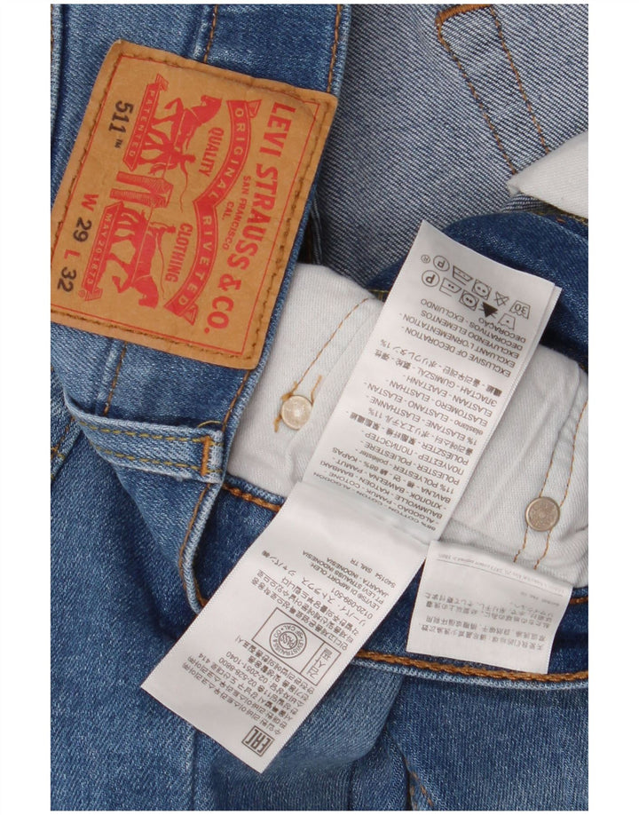 Мужские джинсы Levi's Slim 511 W29 L32 синие, хлопок