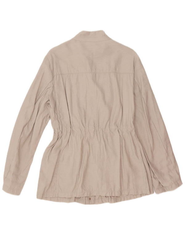Женская куртка Zara UK 18 XL из вискозы бежевого цвета