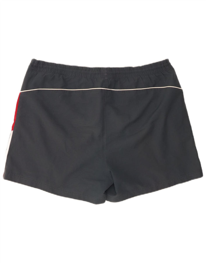Мужские спортивные шорты Adidas 2XL серые с цветными блоками