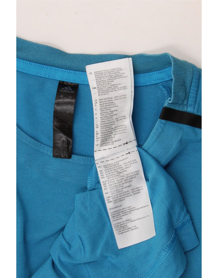 Мужская футболка ADIDAS, маленький синий хлопок