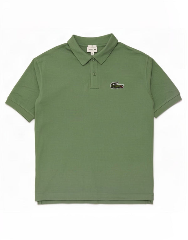 Мужская рубашка-поло свободного кроя Lacoste, размер 9, 4XL, зеленый хлопок