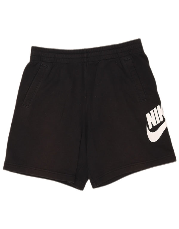 Спортивные шорты с графикой Nike для мальчиков 13–14 лет, размер XL, черный хлопок