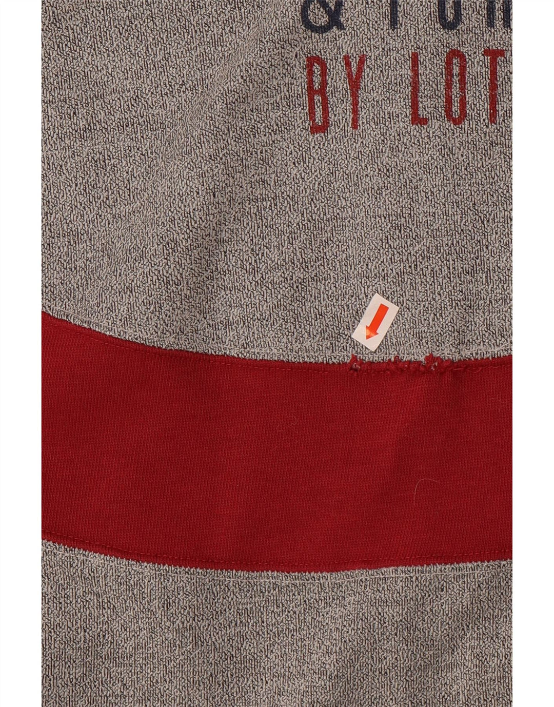 LOTTO Mens Graphic Button Neck Sweatshirt Jumper 2XL Grey Colourblock