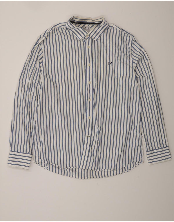 Crew Clothing Мужская рубашка классического кроя 2XL из хлопка в белую полоску