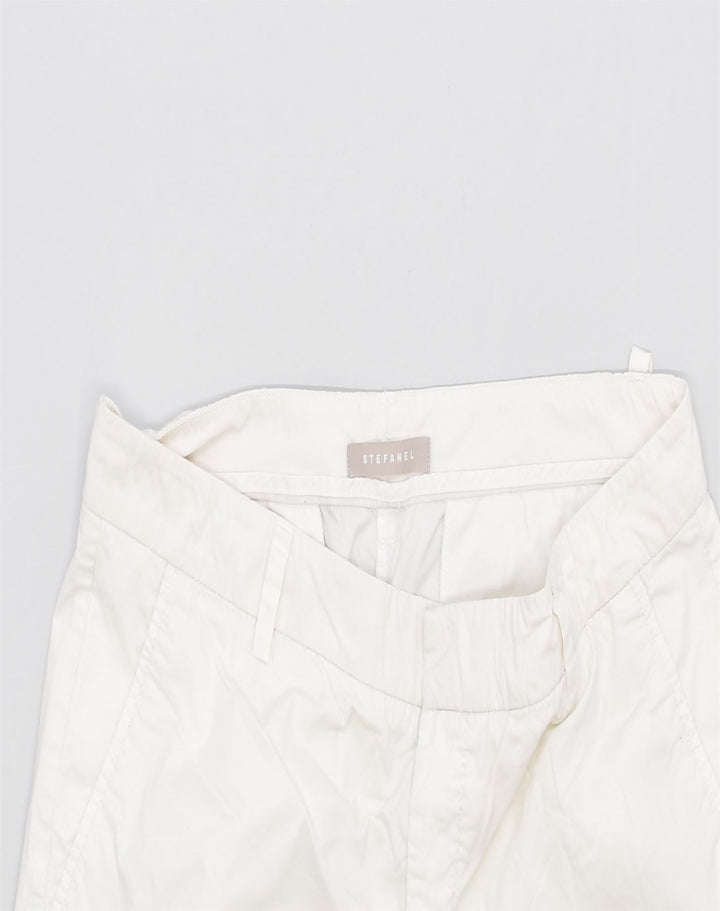 STEFANEL Womens Bermuda Shorts W34 Large White Cotton | Vintage | Thrift | Second-Hand | Used Clothing | Messina Hembry 
