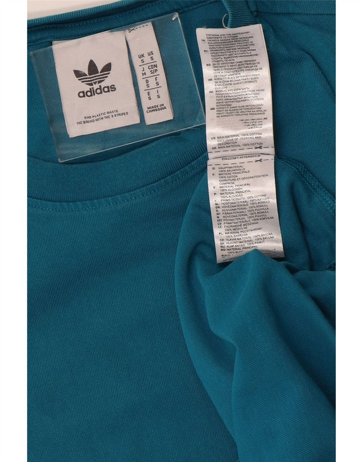 Мужская футболка с рисунком ADIDAS, маленький синий хлопок