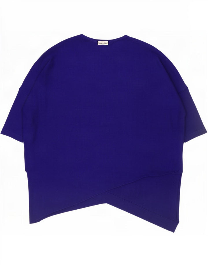 Женская асимметричная блузка оверсайз Phase Eight Top UK 14 Medium Navy Blue