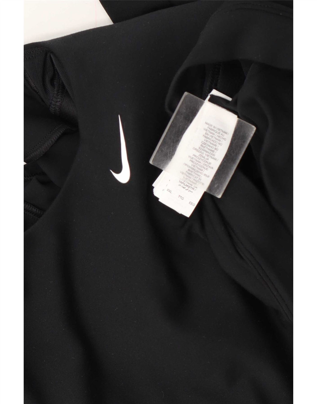 Женский укороченный топ с длинным рукавом Nike UK 20 2XL, черный полиэстер