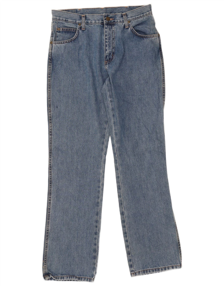 Мужские прямые джинсы Wrangler стандартного кроя W32 L32, синие, хлопок