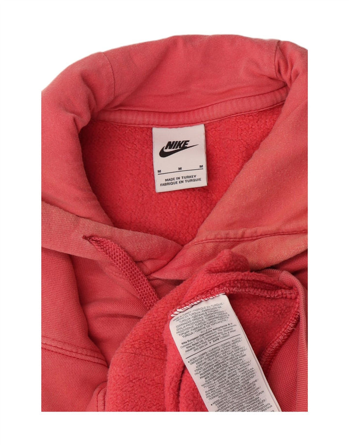 Женский джемпер с капюшоном большого размера Nike UK 14, хлопок среднего розового цвета
