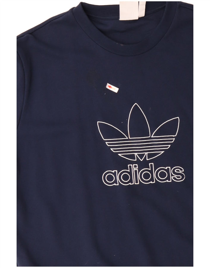 Мужской свитшот ADIDAS с рисунком, XL, темно-синий, хлопок