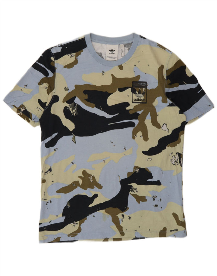 Мужская футболка Adidas Top Medium, разноцветный камуфляжный хлопок