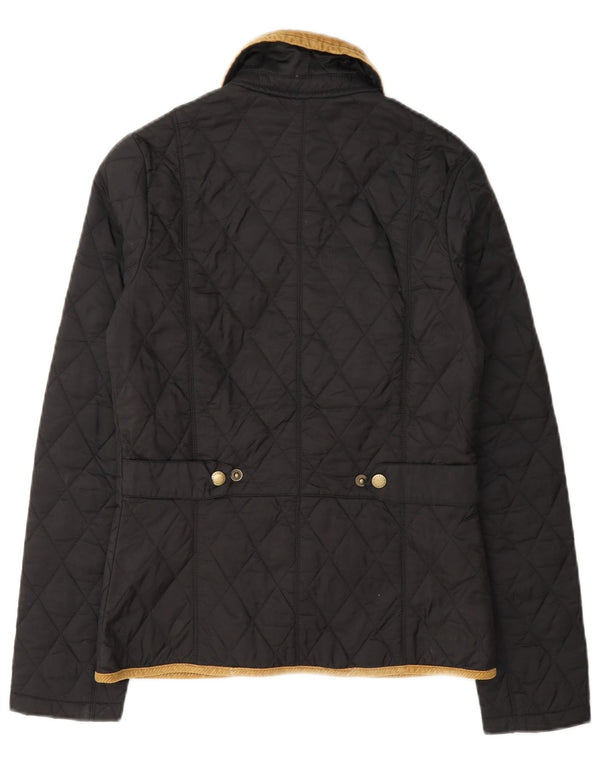 Женская стеганая куртка Barbour UK 6 XS серая с цветными блоками из полиамида