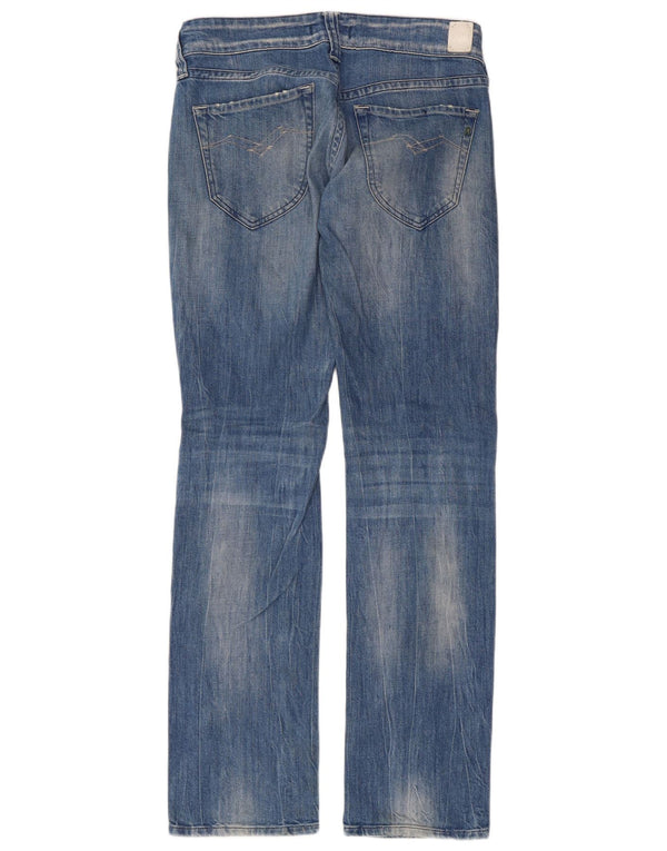 Женские джинсы свободного покроя Replay Newswenfani Bootcut W26 L32, синий хлопок