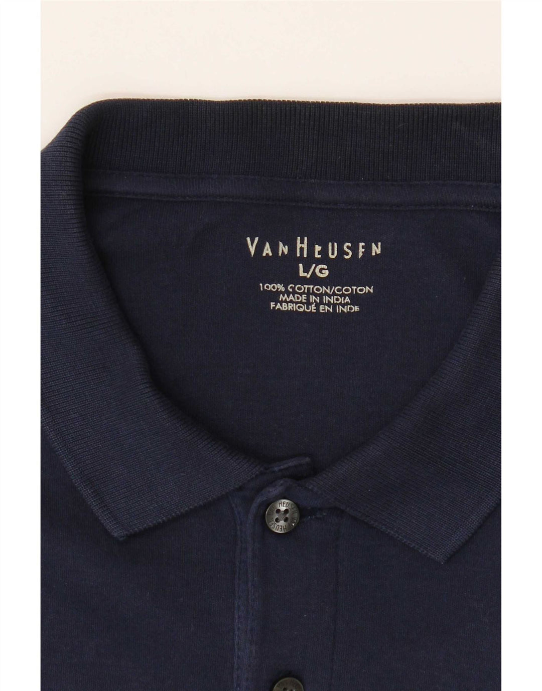 Мужская рубашка-поло Van Heusen, темно-синяя, хлопковая