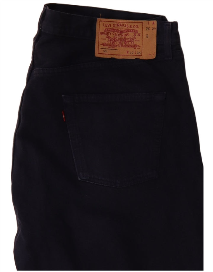 Мужские прямые джинсы Levi's 501 W40 L28 темно-синие