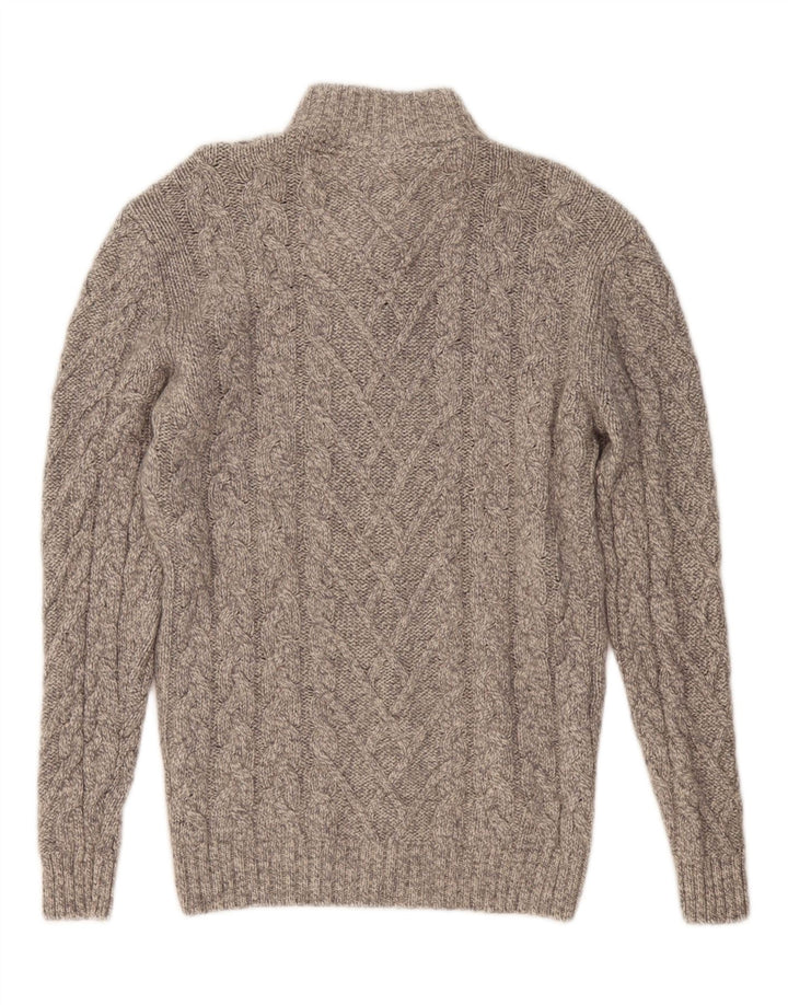 Мужской свитер WESTBURY на пуговицах, средний серый шерстяной свитер