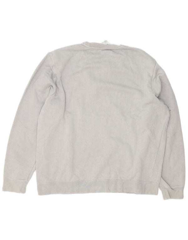 Nike Mens Graphic Sweatshirt Jumper Large Grey Colourblock Cotton