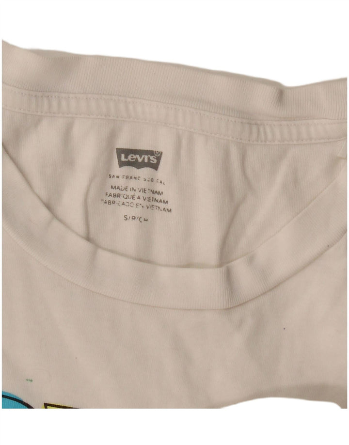 Женская футболка с рисунком Levi's Top UK 10, маленькая белая
