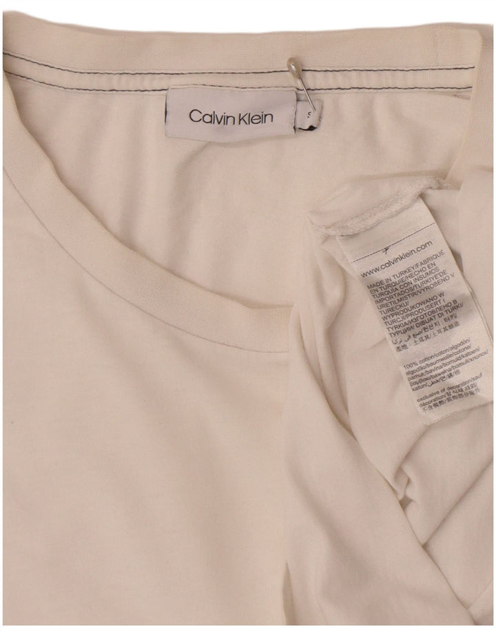 Мужская футболка Calvin Klein, маленький размер, белый хлопок