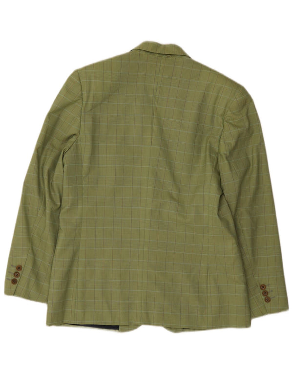 Norton & Wilson Womens 2 Button Blazer Jacket IT 46 Large Green Check