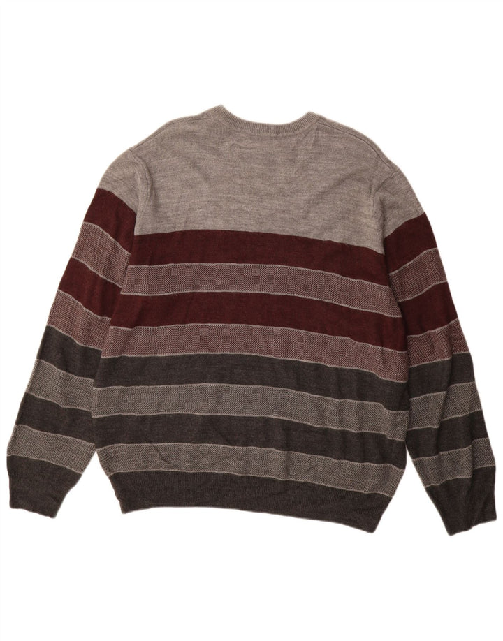 Мужской джемпер Dockers с круглым вырезом, размер XL, акрил в разноцветную полоску