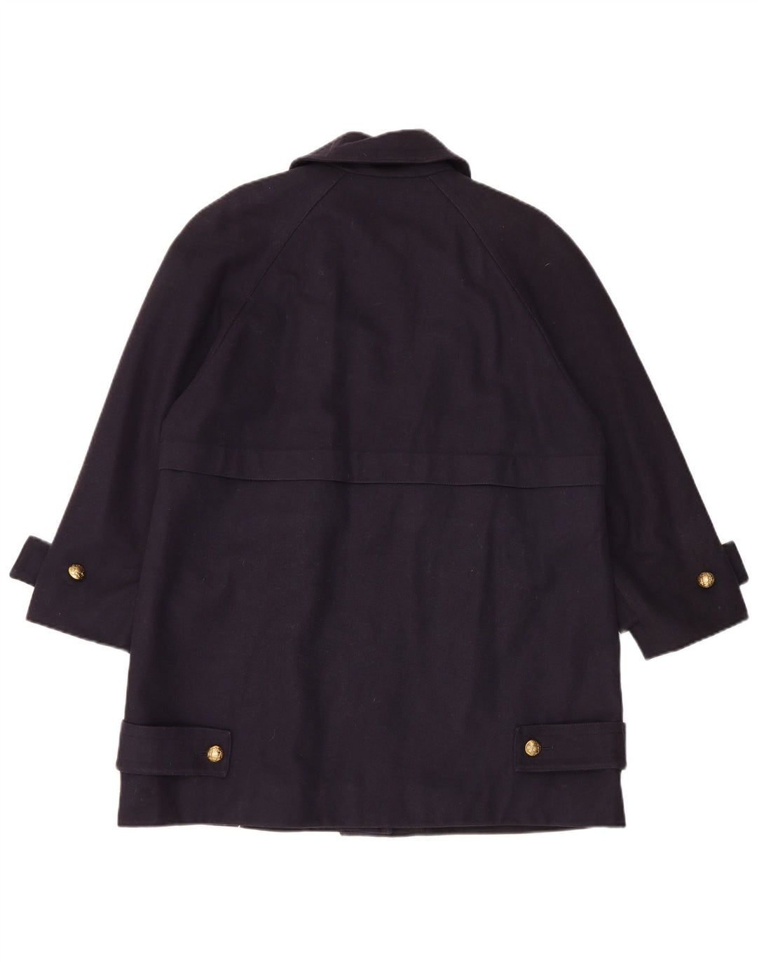 Женское пальто большого размера Aquascutum UK 16, большое темно-синее шерстяное пальто