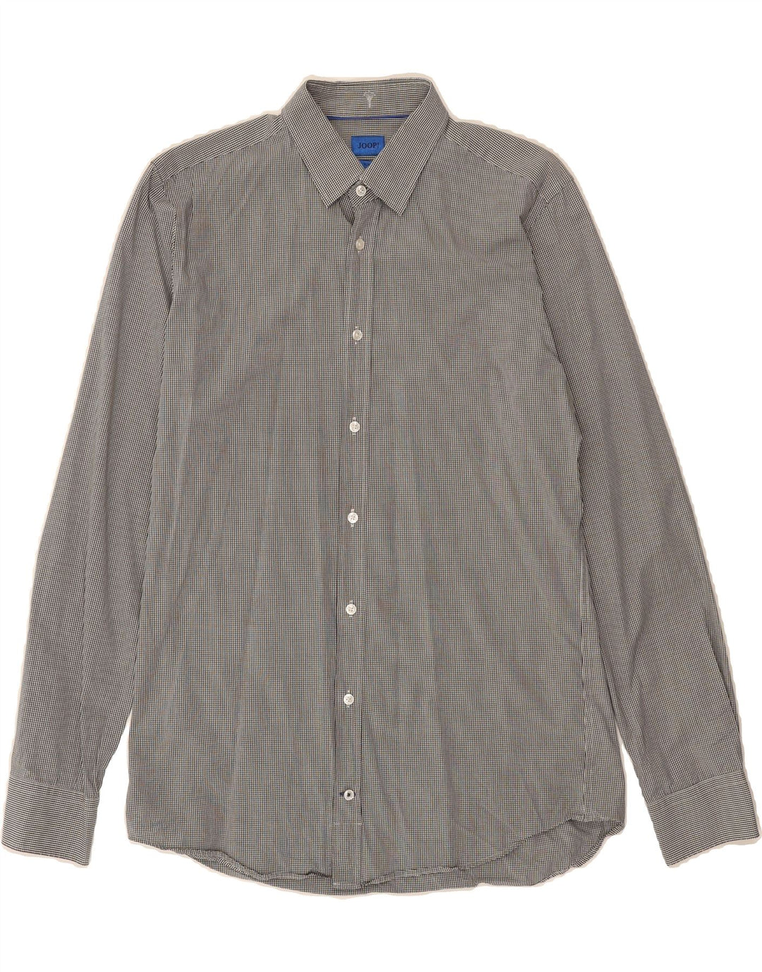 JOOP Mens Shirt Size 15 1/2 39 Medium Grey Check Cotton Vintage Joop and Second-Hand Joop from Messina Hembry 