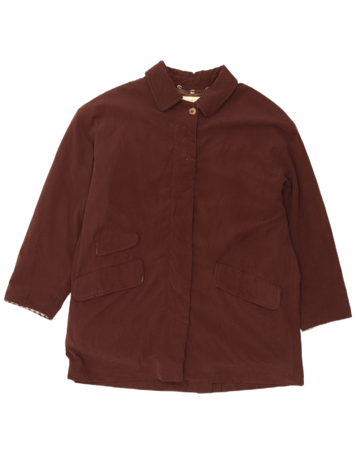 Женское пальто большого размера Aquascutum Gore-Tex UK 14, средний коричневый полиэстер