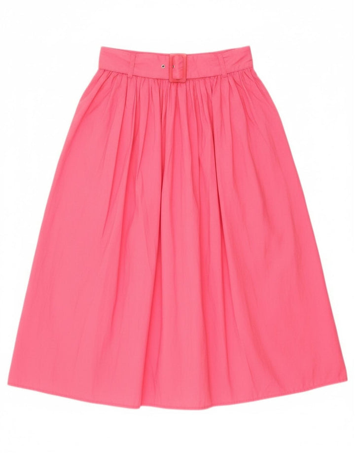 Benetton Женская юбка-трапеция IT 44 Medium W28 Розовый хлопок