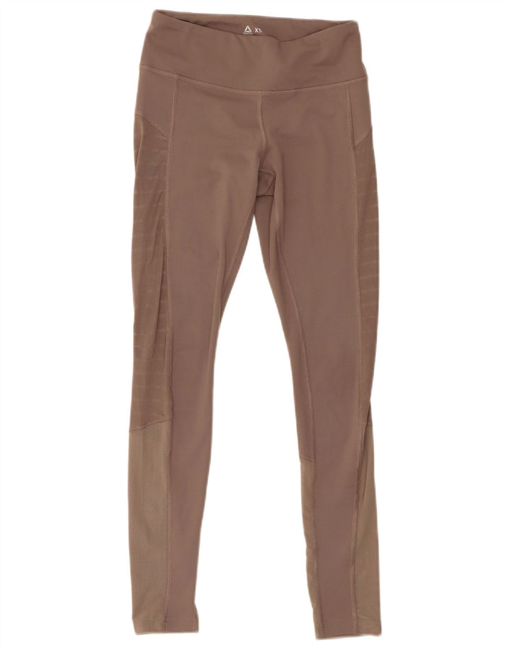 Женские леггинсы Reebok UK 4/6 XS Бежевые