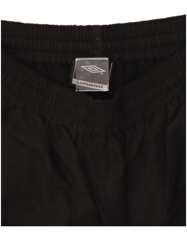 Мужские спортивные шорты-бермуды с рисунком Umbro, большие черные из полиэстера