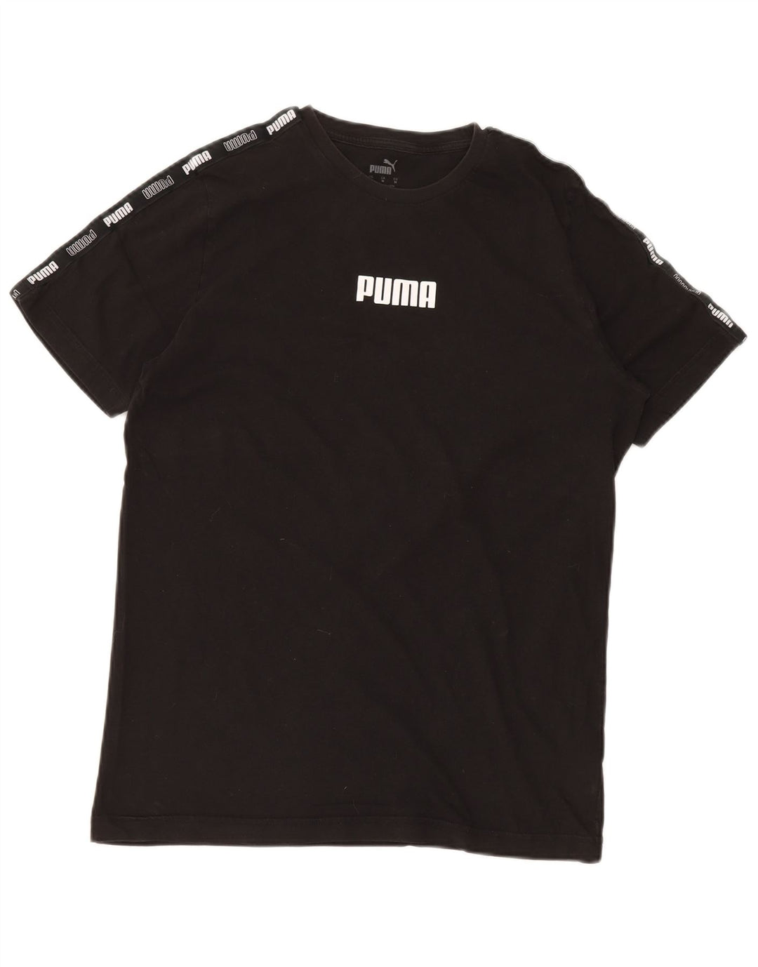 Мужская футболка с рисунком PUMA, черный хлопок, средний размер