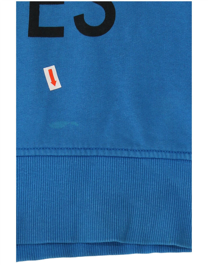 JACK & JONES Мужской джемпер с капюшоном с рисунком XL, синий хлопок