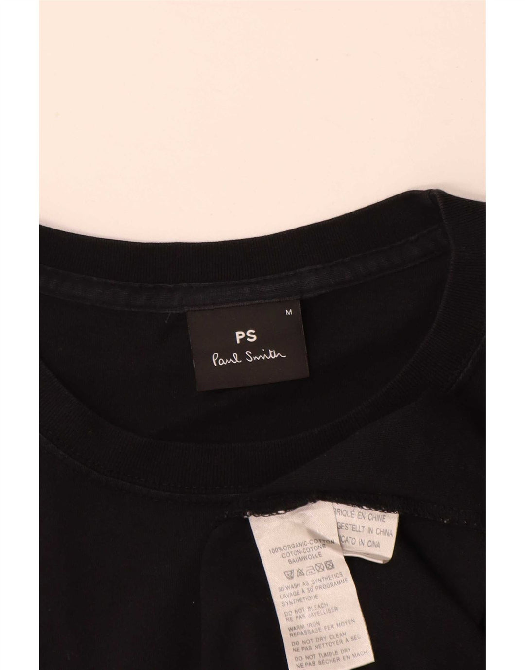 Мужская футболка Paul Smith Top среднего размера, черный хлопок