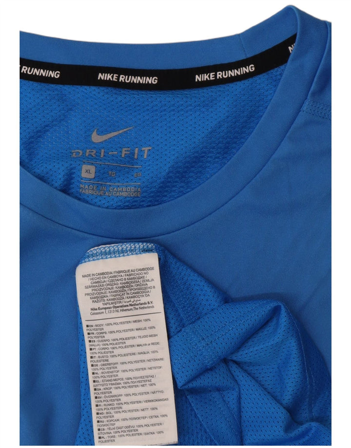 Мужская футболка Nike Dri Fit Top XL, синий полиэстер