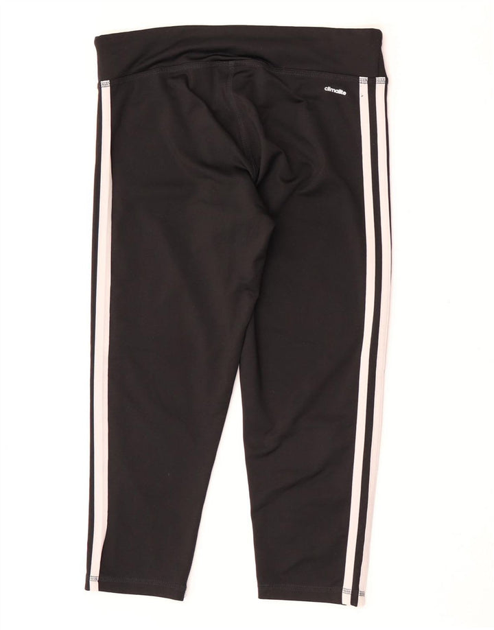 Женские леггинсы-капри Adidas Climalite UK 12/14, средний черный полиэстер