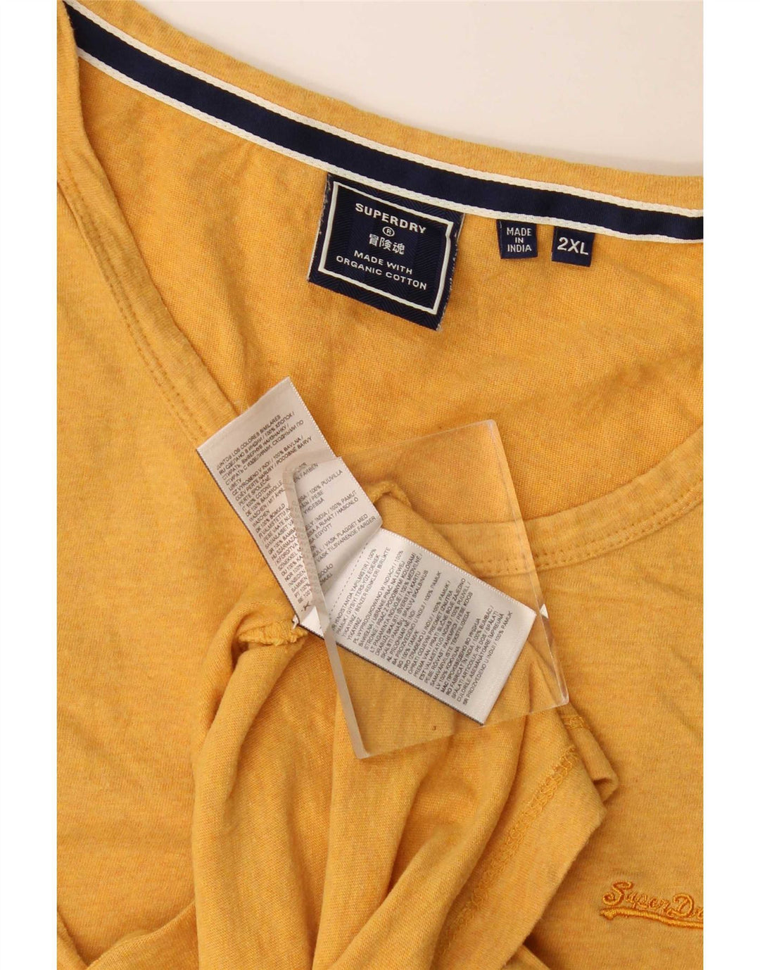 Мужской жилет Superdry 2XL, желтый хлопок