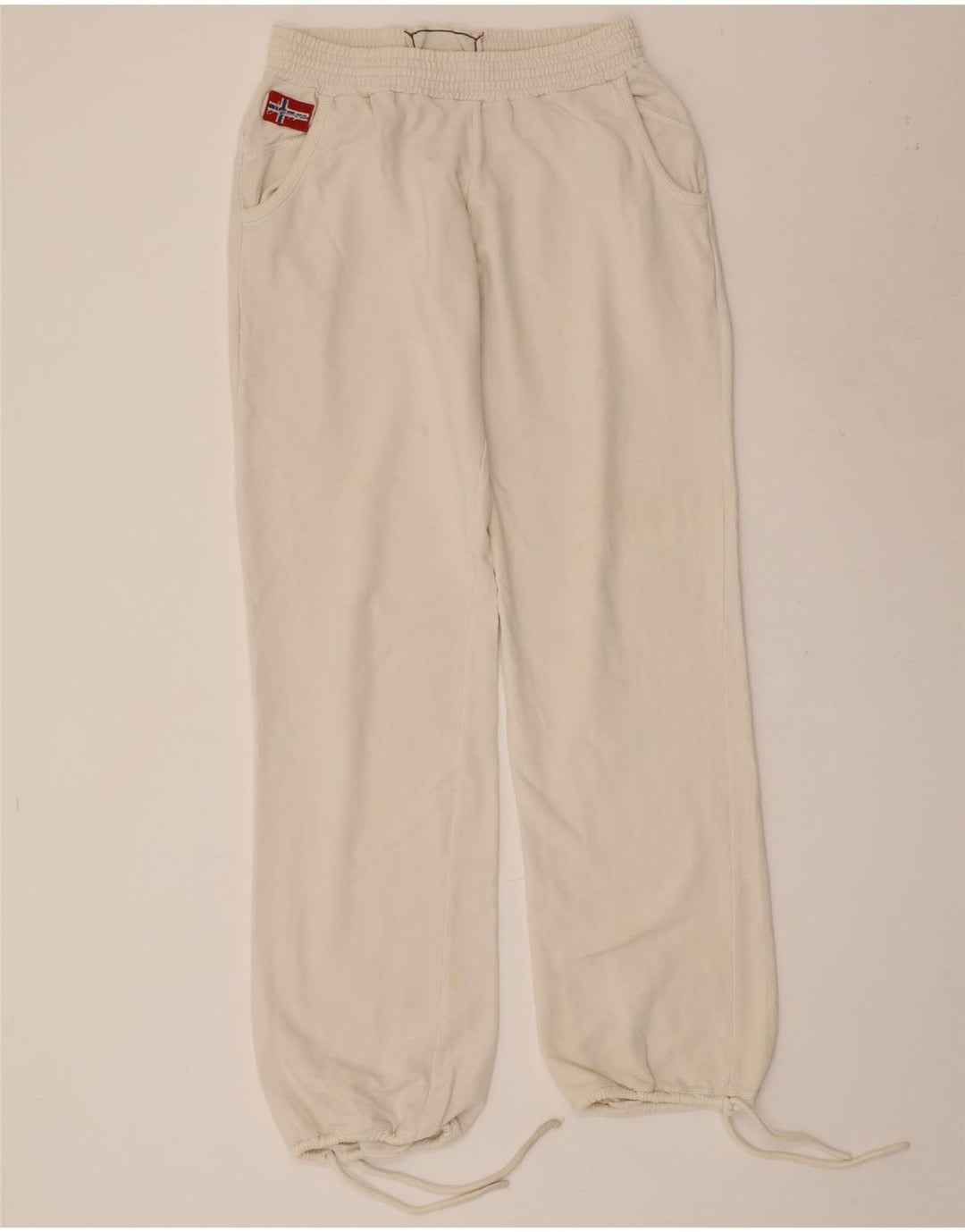 NAPAPIJRI Женские спортивные брюки с графическим рисунком Брюки для бега UK 12 Средний белый