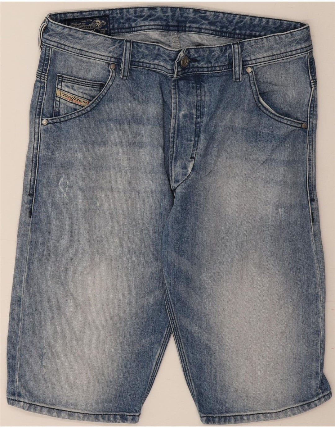 DIESEL Mens Distressed Denim Shorts  W31 Medium Blue Cotton Vintage Diesel and Second-Hand Diesel from Messina Hembry 