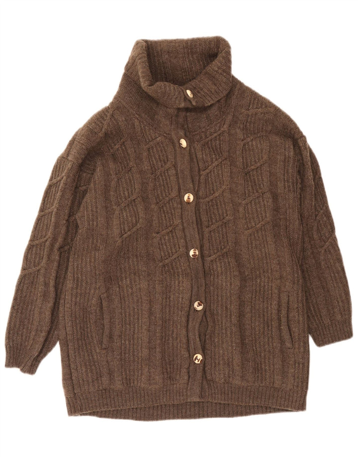 Женский кардиган Geiger EU 42, большой, коричневый, шерсть