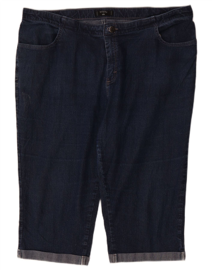 Женские джинсы-капри LEE Riders США 20 3XL W40 L19 Темно-синие, хлопок